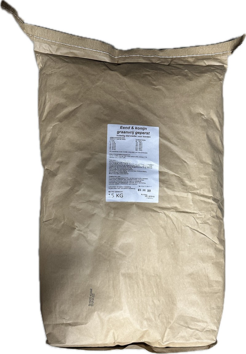 Sensitive Eend & Konijn Graanvrij Geperst - 15kg